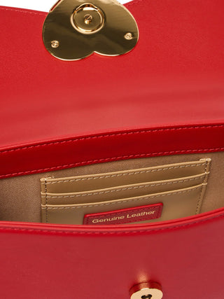 Love Moschino borsa a tracolla con placca logo rosso