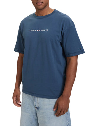Tommy Hilfiger T-shirt manica corta uomo con logo indaco UM0UM03643 DBZ Tommy Hilfiger beachwear 