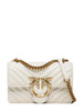 Pinko borsa Love Bag One Mini in pelle trapuntata bianco oro