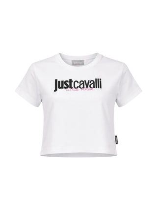 Just Cavalli T-shirt bambina manica corta con logo bianco