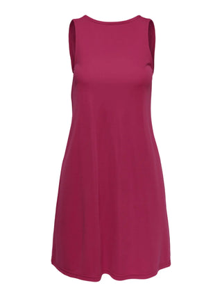 Only abito corto donna con fiocco fucsia