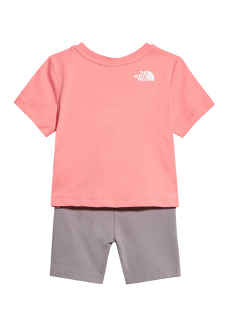 The North Face completo bambina T-shirt e bermuda rosa lavanda