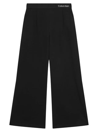 Calvin Klein Jeans pantaloni bambina wide leg nero