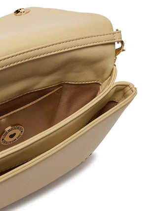 Love Moschino borsa a tracolla in ecopelle trapuntata beige chiaro