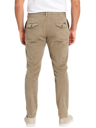 Rar pantaloni uomo in velluto slim tortora LUCA-126037 FANGO RAR