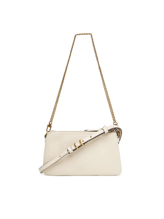 Pinko borsa Double Mini in pelle bianco 105359-A0QO Z14Q PINKO 