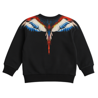 County of Milan felpa bambino con stampa iconica nero F5CMJBSW059 110 COUNTY OF MILAN KIDS