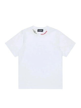 Dsquared2 T-shirt bambino manica corta in jersey bianco