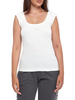 Pinko top Tenace a costine con logo bianco