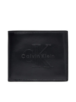 Calvin Klein portafogli uomo in ecopelle con logo nero