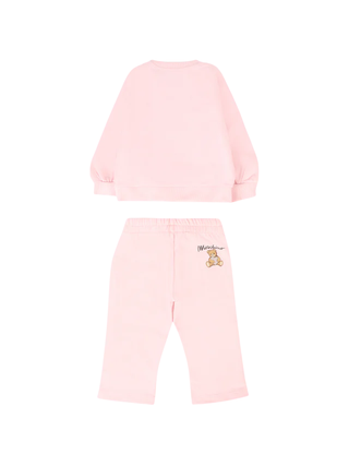 Moschino completo neonata felpa e pantaloni rosa MDK03D-LCA40 50209 MOSCHINO