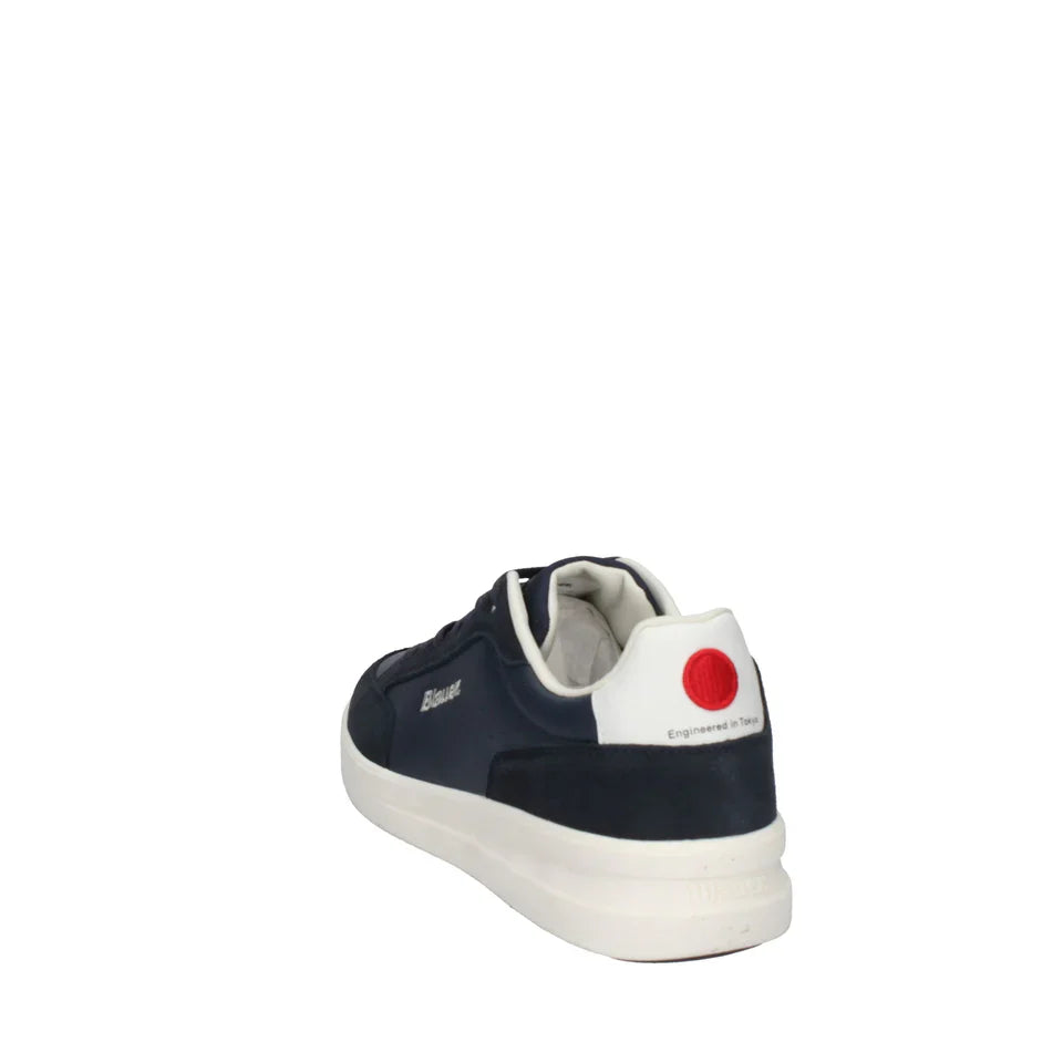 Blauer sneakers uomo Kyoto in pelle e suede blu
