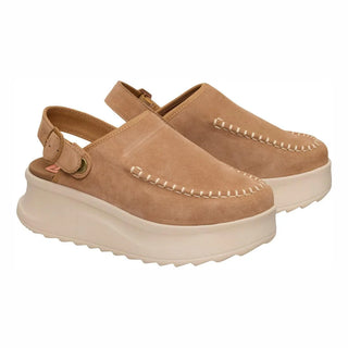Hey Dude sabot donna in suede Delray Clog cuoio