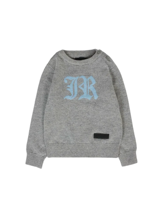 John Richmond maglia misto cashmere con logo grigio RIA25009MA GREY STEEL John RICHMOND 