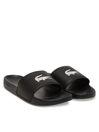 Lacoste ciabatte uomo Serve Slide con logo nero