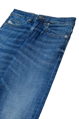 Diesel jeans bambino wide leg lavaggio blu