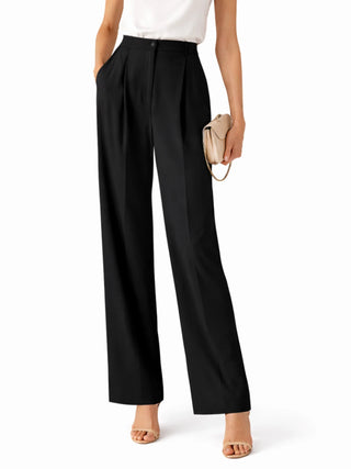 Sandro Ferrone pantaloni palazzo donna con pinces nero