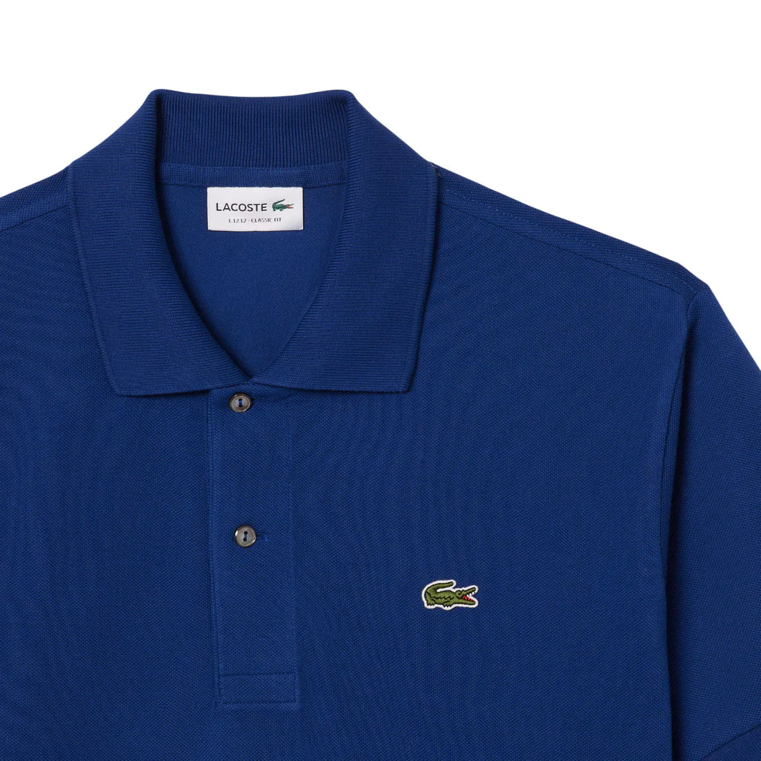 Lacoste polo manica corta 12.12 in piquè blu navy