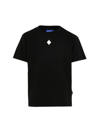 County of Milan T-shirt bambino manica corta stampa iconica nero S6CMJBTH008 110 COUNTY OF MILAN KIDS 