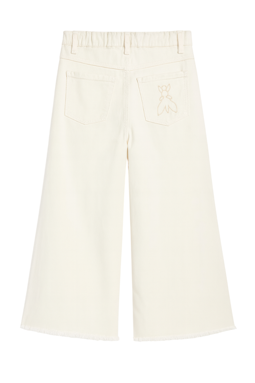 Patrizia Pepe jeans bambina gamba larga panna