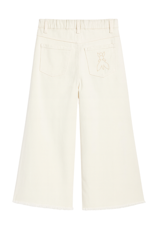 Patrizia Pepe jeans bambina gamba larga panna 7P0409-D103 W146 PATRIZIA PEPE