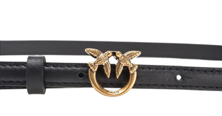 Pinko cintura Love Berry h1 in pelle nero oro