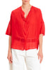 Vicolo camicia donna misto seta rosso