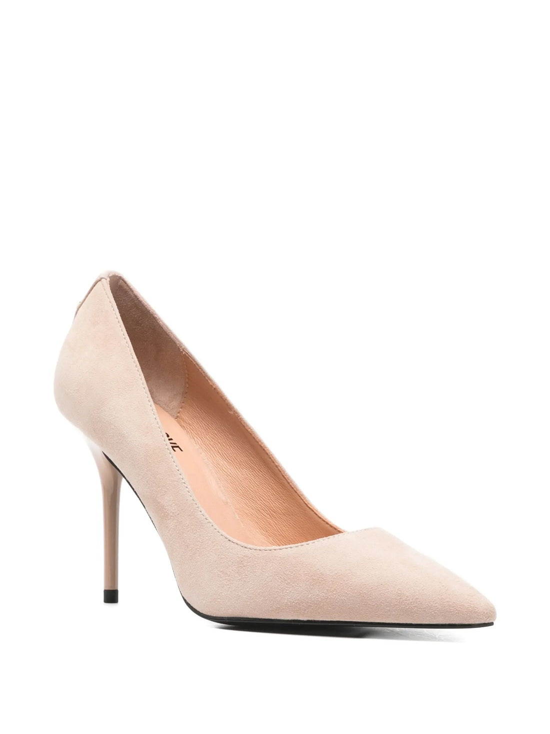 Love Moschino decollete a punta in suede nude