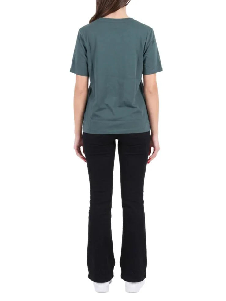 Liu Jo T-shirt manica corta donna con strass verde salvia