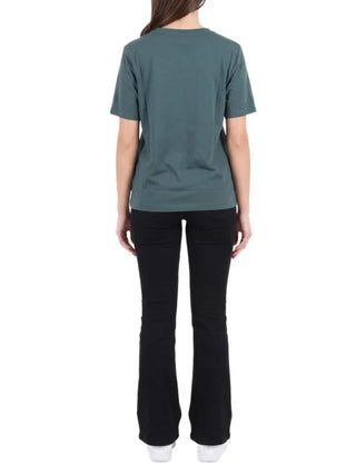 Liu Jo T-shirt manica corta donna con strass verde salvia