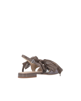 Pinko ballerine slingback a punta Gianira con lacci marrone