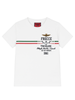 Aeronautica Militare T-shirt bambino manica corta con ricamo panna