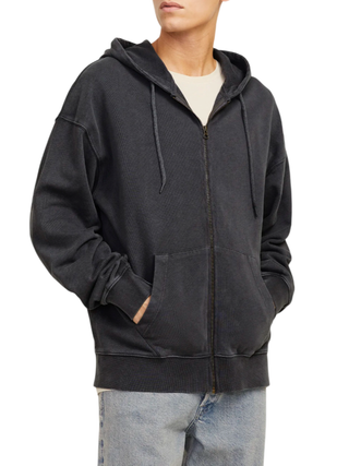 Jack&Jones felpa con zip uomo grigio