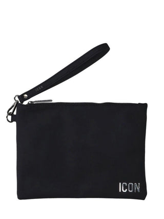 Icon pochette uomo con cinturino da polso nero