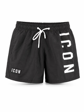 Icon boxer mare bambino con logo nero bianco