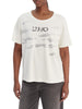 Liu Jo T-shirt manica corta donna con strass panna