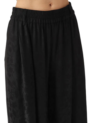 Pinko pantaloni wide leg Bedonia in fantasia floreale nero