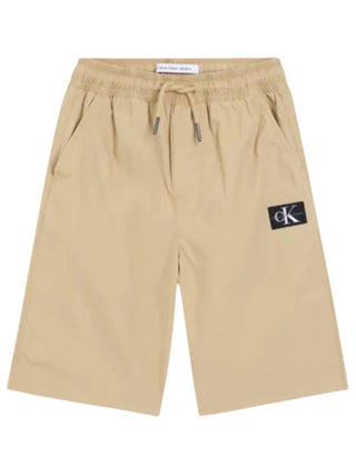 Calvin Klein Jeans bermuda bambino in cotone beige