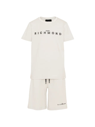 John Richmond completo bambino T-shirt e bermuda grigio chiaro