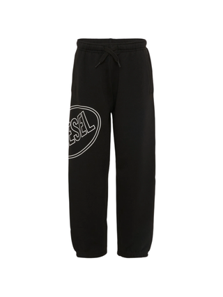 Diesel pantaloni bambino in felpa con logo nero