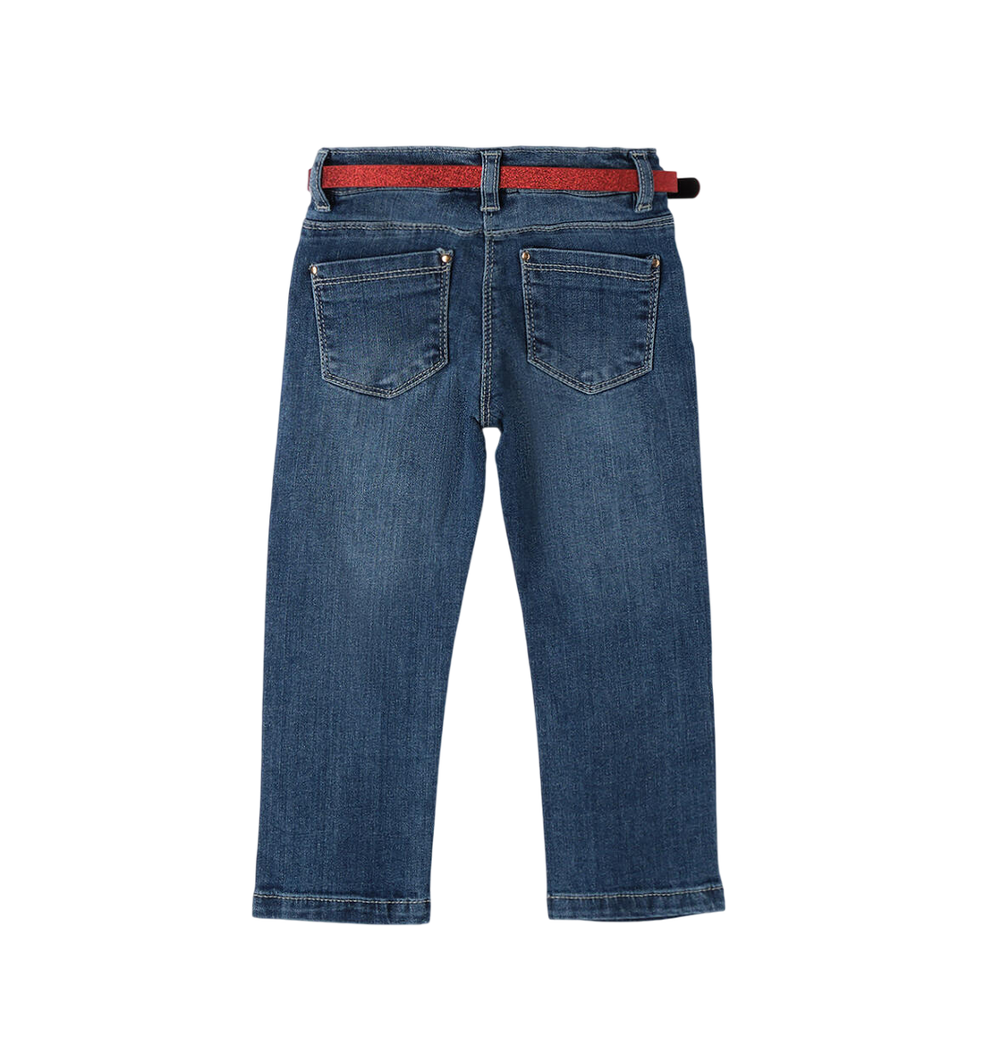 iDo jeans bambina con cintura lavaggio blu