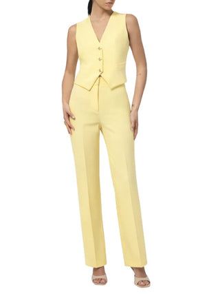 Silence pantaloni gamba slim donna giallo
