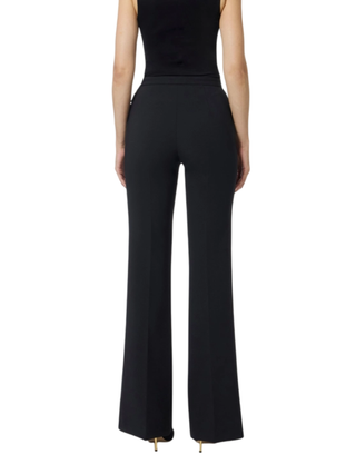 Elisabetta Franchi pantaloni a zampa in crepe nero PA12156E2 110 ELISABETTA FRANCHI 
