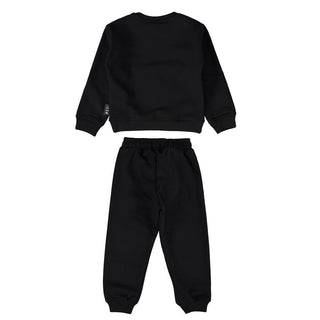 Icon completo felpa e pantalone bambino nero INBFS00872 9000 ICON