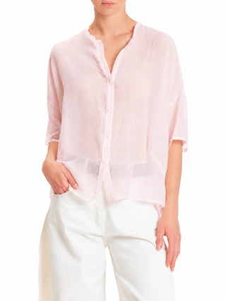 Vicolo camicia donna misto seta rosa TAB0670 ROSA VICOLO 