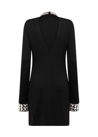 Blugirl abito corto con dettagli gioiello nero RF5278J4762 22222 BLUGIRL