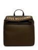 Love Moschino zaino donna in ecopelle con logo marrone