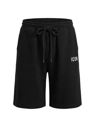 Icon bermuda uomo con logo nero IUB001 NERO-BIANCO ICON