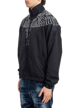 County of Milan giubbino uomo in nylon stampa iconica nero