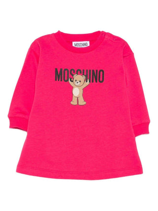Moschino abito neonata in felpa fucsia MDV0CV-LCA40 50541 MOSCHINO 